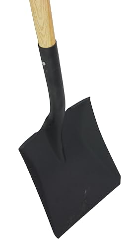 Emsco Group Heavy Duty Square Point Shovel - Sturdy 48” Wooden Handle - Ideal for Professional Workforce - Durable 16 Ga
