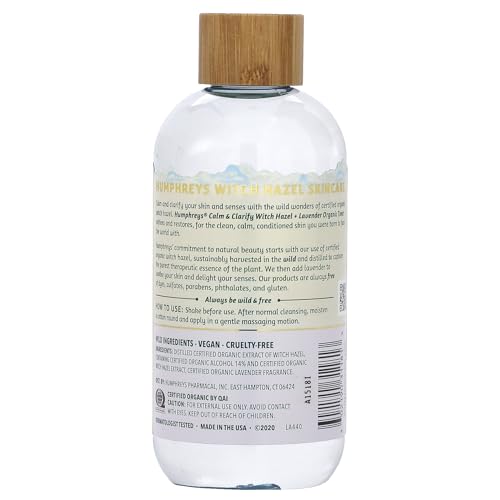  Humphreys Calm Clarify USDA Organic Witch Hazel + Lavender Toner for Oily Skin
| Humphreys 8 Ounce USDA Organic Calm Cl