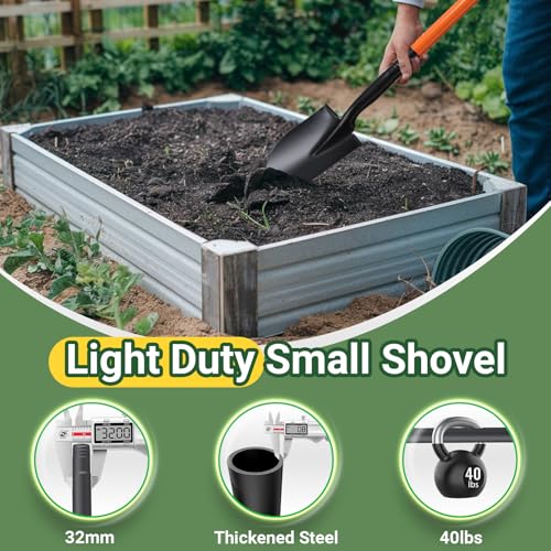  Heavy-Duty Portable Metal Shovels for Gardening and Camping, Orange
| Easy-To-Use Garden Spades with 4|3in Handle for D