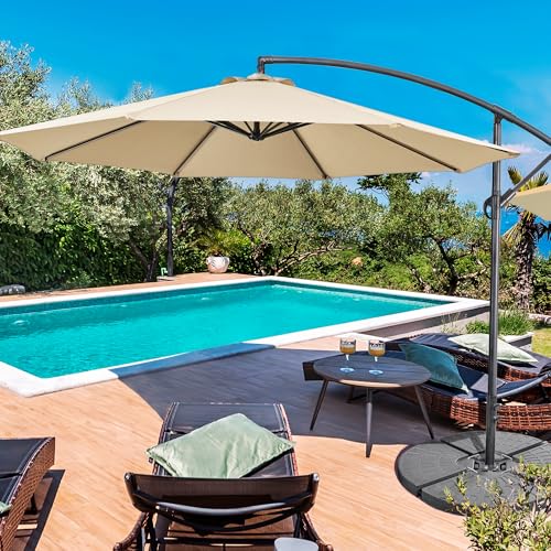 Yaheetech 10FT Patio Offset Umbrella for Garden UV Protection Cantilever Hanging Outdoor Umbrella Tan
Yaheetech 10FT Pat