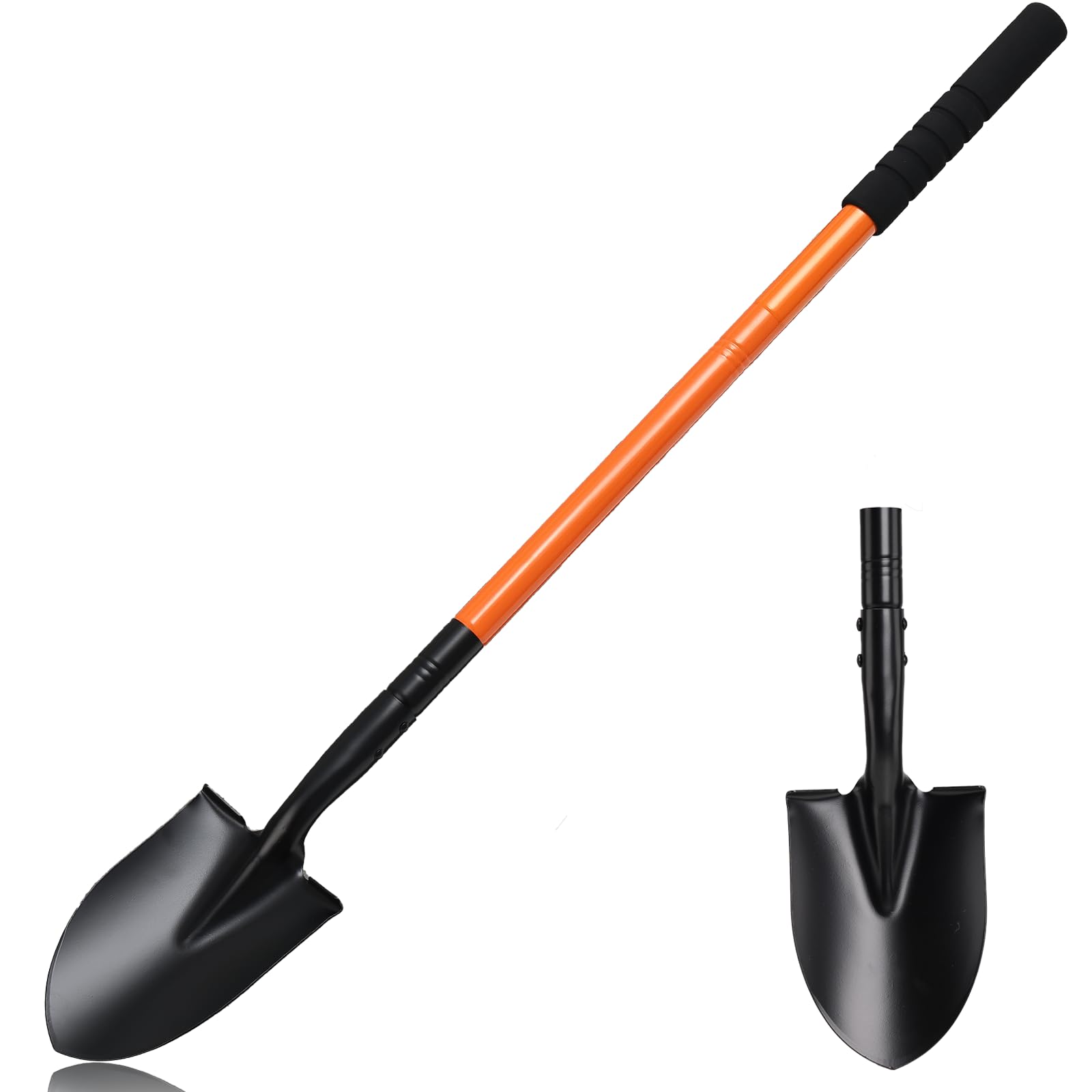  Heavy-Duty Portable Metal Shovels for Gardening and Camping, Orange
| Easy-To-Use Garden Spades with 4|3in Handle for D